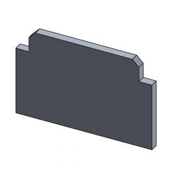 Heizgasumlenkplatte unten 418x270x30mm Techfire**