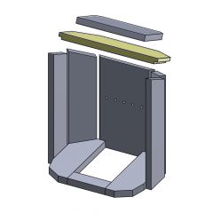 Heizgasumlenkplatte unten Justus Island 7A** | Feuerraumauskleidung | Schamotte-Shop.de