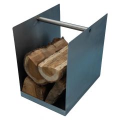 Holzträger / Feuerkorb aus Edelstahl 25x35x35cm » Schamotte-Shop.de