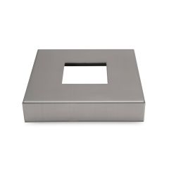 Kaminabdeckplatte mit quadratischer Öffnung aus Edelstahl auf Maß