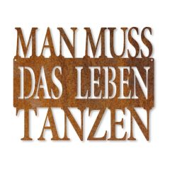 Edelrost Wandbeschriftung Schamotte-Shop.de