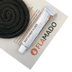 Ofendichtung Ofentüre 8mm / 1,5m inkl. Kleber für Attika** Nexo, Kaminofen Ersatzteil 