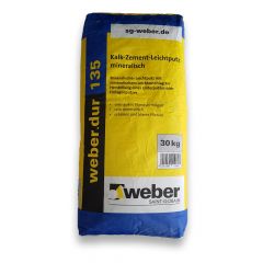 Weber.dur 135 Ofenputz - Leichtputz mineralisch - Körnung 0-1mm - 30kg | günstig kaufen | Schamotte-Shop.de