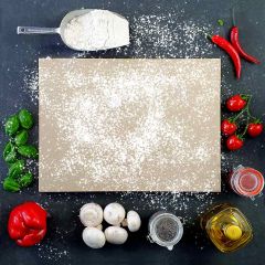 Pizzastein 40 x 30 x 2,5 cm  lebensmittelecht  PUR Schamotte  Schamotte-Shop.de