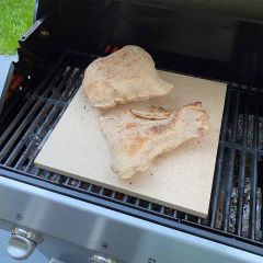 Pizzastein 40 x 40 x 2 cm  Keramik  lebensmittelecht  PUR Schamotte  Schamotte-Shop.de