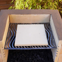 Pizzastein Grill 40 x 40 x 3 cm | lebensmittelecht | PUR Schamotte | Schamotte-Shop.de