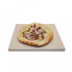 Pizzastein Grill 50 x 50 x 3 cm  lebensmittelecht  PUR Schamotte  Schamotte-Shop.de