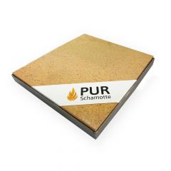 Pizzastein Grill mit Edelstahlrahmen 30 x 30 x 3 cm | PUR Schamotte | Schamotte-Shop.de
