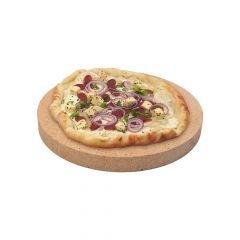Pizzastein rund Ø 24 x 3 cm lebensmittelecht  PUR Schamotte  Schamotte-Shop.de
