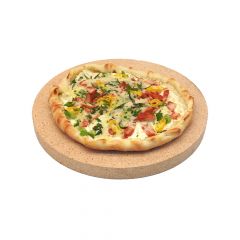 Pizzastein rund Ø 31 x 2,5 cm lebensmittelecht  PUR Schamotte  Schamotte-Shop.de