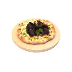 Pizzastein rund Ø 31 x 2 cm lebensmittelecht  PUR Schamotte  Schamotte-Shop.de