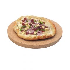 Pizzastein rund Ø 34 x 2 cm lebensmittelecht  PUR Schamotte  Schamotte-Shop.de
