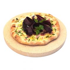 Pizzastein rund Ø 44 x 3 cm lebensmittelecht  PUR Schamotte  Schamotte-Shop.de