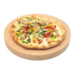 Pizzastein rund Ø 44 x 4 cm lebensmittelecht  PUR Schamotte  Schamotte-Shop.de