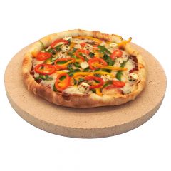 Pizzastein rund Ø 49 x 3 cm für den Grill  lebensmittelecht  PUR Schamotte  Schamotte-Shop.de