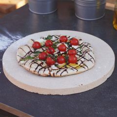 Pizzastein rund aus Schamotte Ø 34 x 2 cm passend für Big green Egg