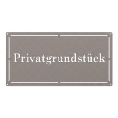 Privatgrundstück - Schild aus Edelstahl