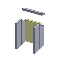 Rückwandstein | Feuerraumauskleidung | PUR Schamotte | Schamotte-Shop.de