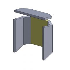 Rückwandstein 370x225x30mm (Schamotte) | Haas und Sohn Askja** | Schamotte-Shop.de