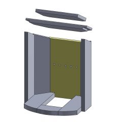 Rückwandstein Justus Kaskade 6A + 6B** | Feuerraumauskleidung | Schamotte-Shop.de