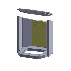 Rückwandstein 345x195x25mm (Vermiculite) | Justus Usedom 7** | Schamotte-Shop.de