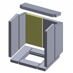 Rückwandstein | Feuerraumauskleidung | PUR Schamotte | Schamotte-Shop.de