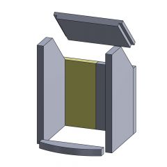 Rückwandstein links rechts | passend für Hark** | Flamado | Schamotte-Shop.de