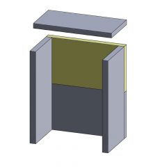 Rückwandstein oben 410x225x30mm (Schamotte) | Haas und Sohn Alta** | Schamotte-Shop.de