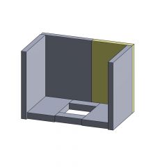 Rückwandstein rechts 330x200x25mm (Schamotte) | Justus Viking A** | Schamotte-Shop.de