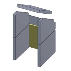 Rückwandstein | Feuerraumauskleidung | PUR Schamotte | Schamotte-Shop.de