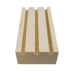 Rillenstein NF2 Schamotte 250x124x64mm 3 Rillen | universal einsetzbar | PUR Schamotte | Schamotte-Shop.de