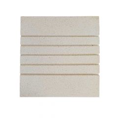 Rillenplatte Schamotte 500x500x30mm 5 Rillen | universal einsetzbar | PUR Schamotte | Schamotte-Shop.de