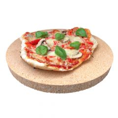 Pizzastein rund Ø 19 x 2,5 cm| lebensmittelecht | PUR Schamotte | Schamotte-Shop.de