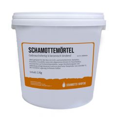 Schamottemörtel 1kg Eimer | PUR Schamotte | Schamotte-Shop.de