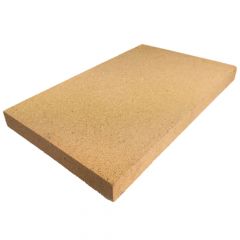 Schamotteplatte 600x300x25mm | Vorderansicht | PUR Schamotte | Schamotte-Shop.de