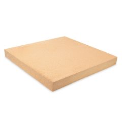 Schamotteplatte - 1 Stück, A35t - Größe: 500x500x50 mm - PUR Schamotte