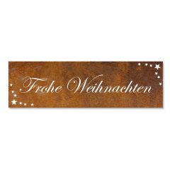 Edelrost Schild frohe Weihnachten » 12x40cm
