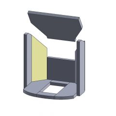 Wandstein hinten links/rechts Justus P50-8 A** | Feuerraumauskleidung | Schamotte-Shop.de