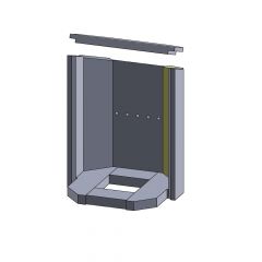 Wandstein hinten rechts 409x111x25mm (Vermiculite) passend für Justus Usedom 5 Typ 6525 **