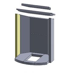 Wandstein vorne links/rechts Justus Kaskade 8A** | Feuerraumauskleidung | Schamotte-Shop.de