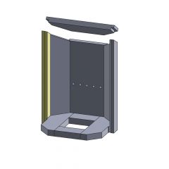 Wandstein vorne links Justus P50-5 A + B** | Feuerraumauskleidung | Schamotte-Shop.de
