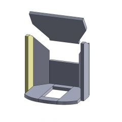 Wandstein vorne links/rechts Justus P50-8 A** | Feuerraumauskleidung | Schamotte-Shop.de