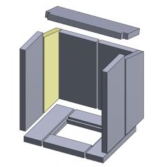 Wandstein | Feuerraumauskleidung | PUR Schamotte | Schamotte-Shop.de