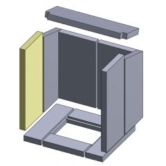 Wandstein | Feuerraumauskleidung | PUR Schamotte | Schamotte-Shop.de