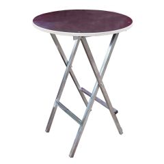 Stehtisch aus Edelstahl mit Holzplatte Schamotte-Shop.de