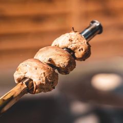 Gebackenes Stockbrot am Grillrohr 20 cm aus Edelstahl von Schamotte-Shop.de