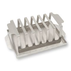 Toastständer mit Wanne aus Edelstahl Schamotte-Shop.de