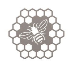 Untersetzer aus Edelstahl „Bienenkönig Niederrhein“ im 6er Set