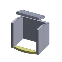 Bodenstein für Hark** 325x62x30mm aus Vermiculite