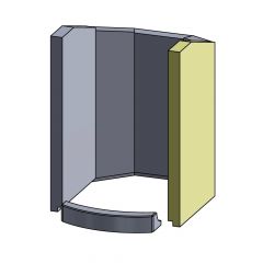 Wandstein vorne rechts | Feuerraumauskleidung | Hark 125E** | Schamotte-Shop.de